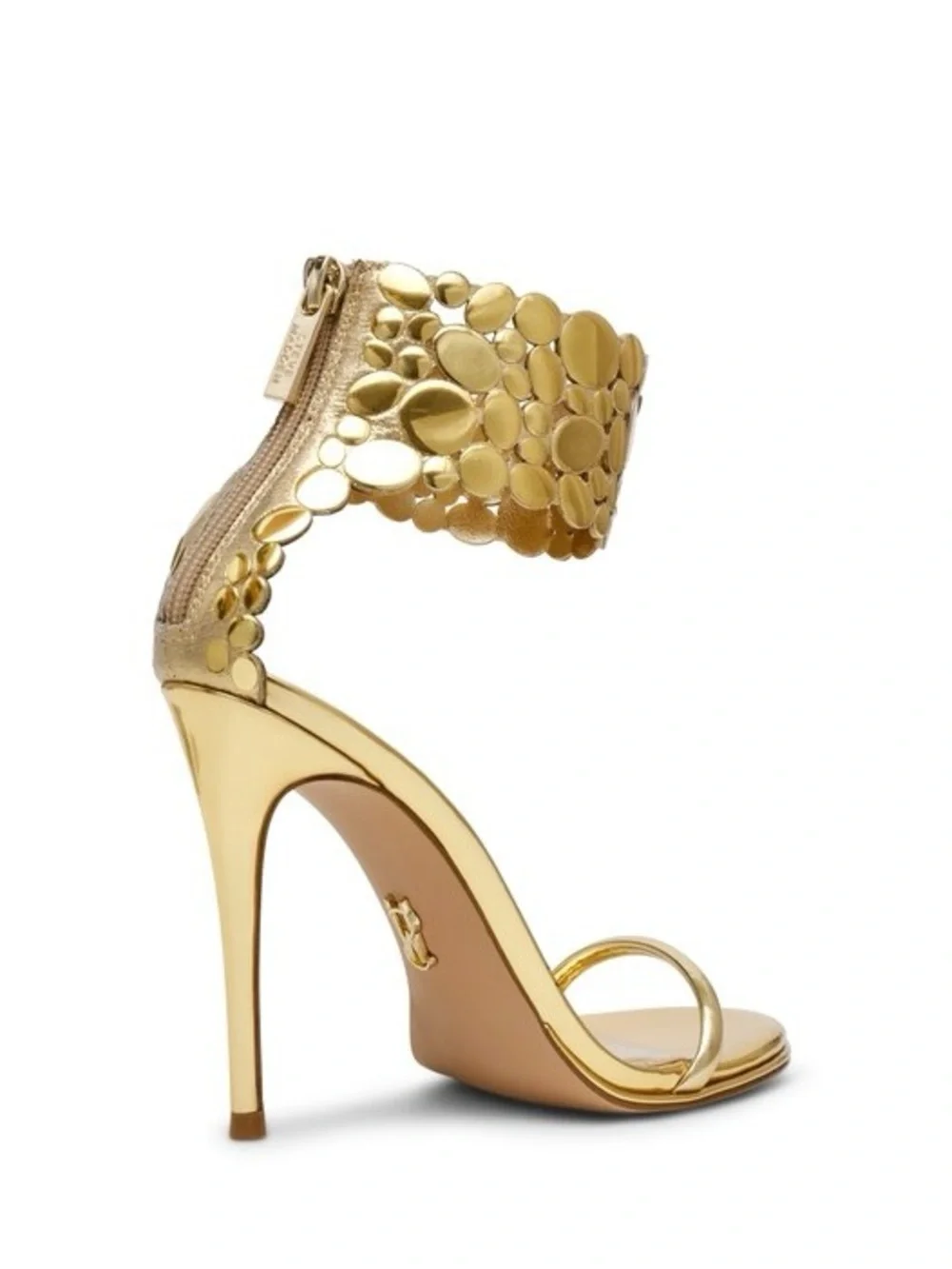 Steve Madden Enamored Gold Metallic Heeled Sandals – NWT Size 8